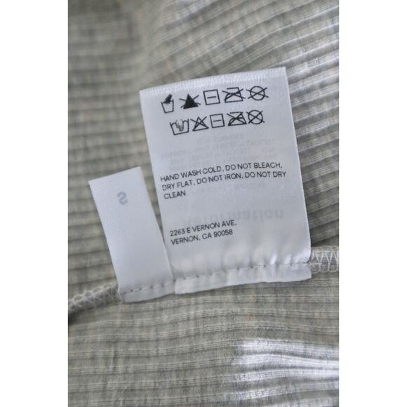 Reformation Size S Kendy Ribbed Short Sleeve Mini Dress Marble Gray Beige Heathe - Picture 13 of 13